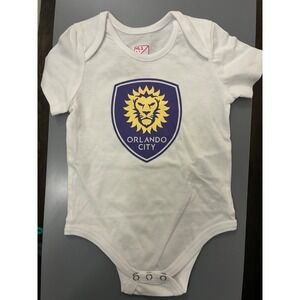 MLS Orlando City SC Infant Bodysuit White Purple Gold Soccer Creeper 6 Months
